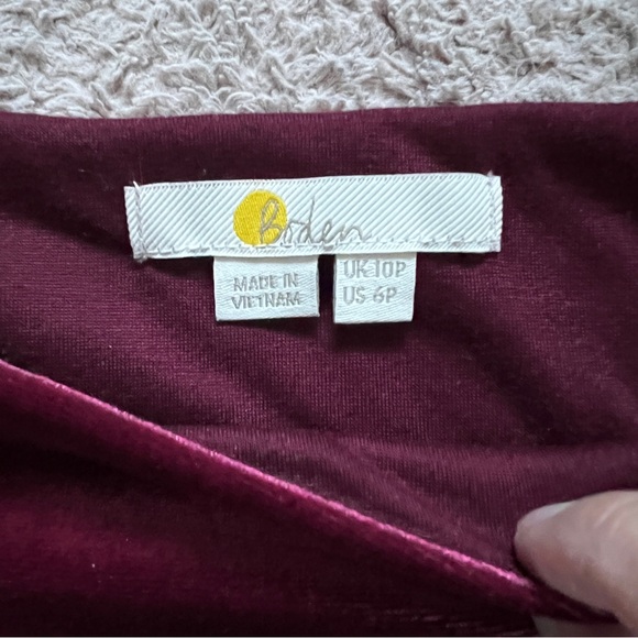 Boden Abigail Stretch Velvet Fit & Flare Velour Dress Women’s Size 6P - Picture 2 of 9